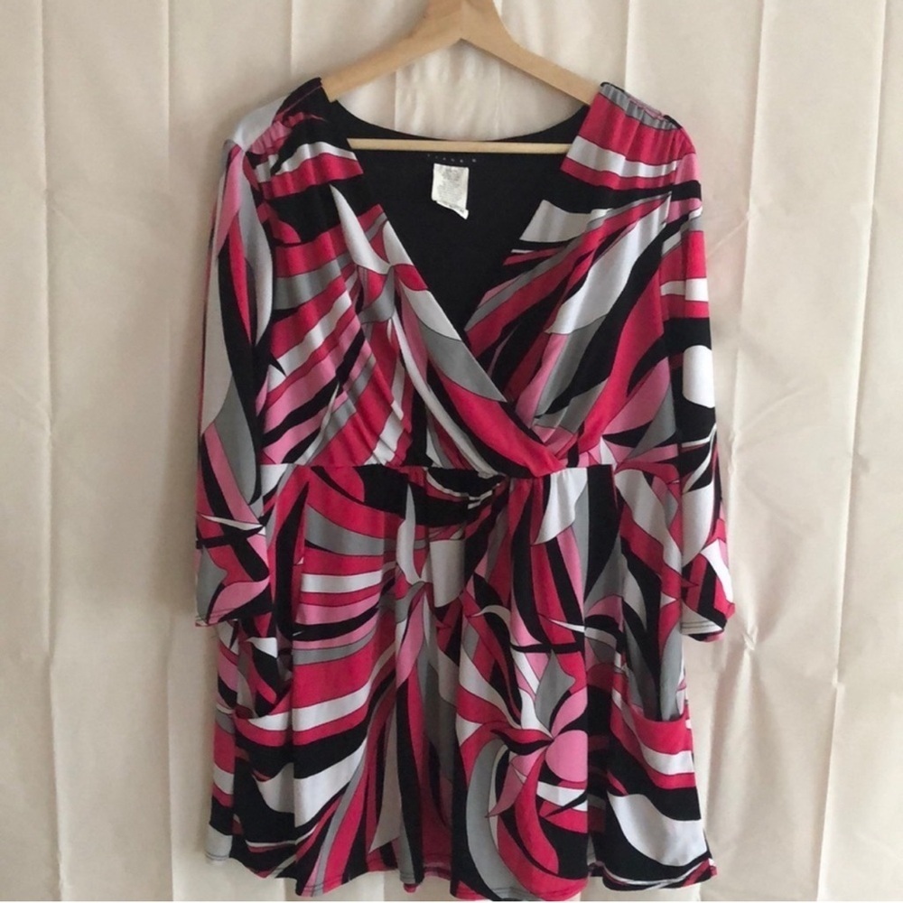 Tiana B. Petite Plus Sz Tunic Pockets 1X